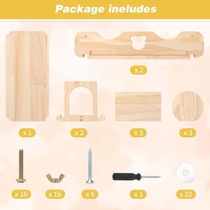 Maison pour animaux de compagnie en bois naturel fabriqué à la main petit Animal cachette cabane jouet à mâcher pour cochon d'inde Chinchilla Rat souris gerbille hérisson - Product Image 3