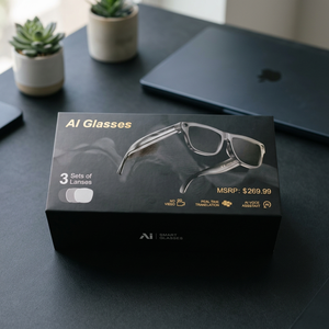Emballage personnalisé pour lunettes IA G2 avec transcription IA, chargement Type-C et capture vidéo 720P - Product Image 2