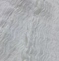 2402 #   Tissu en dentelle texturé ondulé en maille warp, polyester/spandex, imperméable et extensible pour vêtements de mode féminine, vente en gros