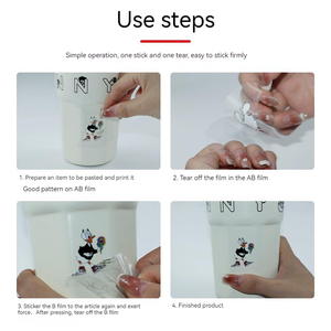 Nouvelle impression de film PET <span class=keywords><strong>AB</strong></span> de transfert de rouleau de film UV DTF avec impression numérique d'imprimante UV DTF - Product Image 5