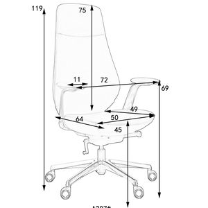 Guangdong Traditionele Hoge Kwaliteit CEO Luxe Echt Lederen Executive Draaibare Kantoorstoel Aluminium Frame Ergonomisch JORI JP208A - Product Image 5