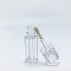 Envases Personalizados de Tubos Cuadrados Transparentes de 10 ml para Brillo Labial, Tubos Cosméticos para Brillo Labial y Rubor con Pincel Grande - Product Image 5