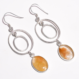 ต่างหูเงินสเตอร์ลิง925งามแฟชั่นเครื่องประดับอัญมณีเงินสเตอร์ลิง925ผู้ส่งออกเครื่องประดับเงินทำมือ - Product Image 5