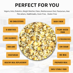 Рис из конняку быстрого приготовления, халяль, готовый к разогреву в микроволновке, веганский, с высоким содержанием клетчатки, низкоуглеводный, для похудения - Product Image 3