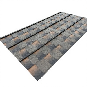 Tuile de toiture en métal revêtu de pierre, style français, romain, espagnol, étanche, résistante au feu, pour projets de villas et d'hôtels, bardeau en acier coloré - Product Image 4