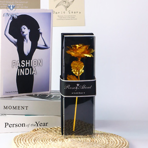 24K mạ vàng hồng lá nhân tạo Rose Flower với hộp quà tặng là món quà tốt nhất cho Giáng sinh Tạ Ơn đám cưới - Product Image 4