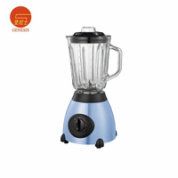 Mixeur de Table Deluxe en Acier Inoxydable avec Bol en Verre 600W, 2 Vitesses, 6 Lames, pour Smoothies et Glace Pilée, Anti-fuite, Usage Domestique et Hôtelier