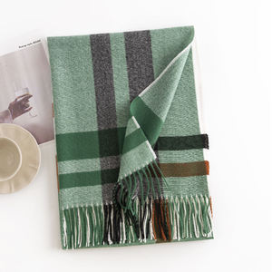 European Plaid Cashmere Feeling <strong>Scarf</strong> <strong>Pashmina</strong> New Fashion Lady Tassel Shawls and <strong>Scarves</strong> for Winter - Product Image 6