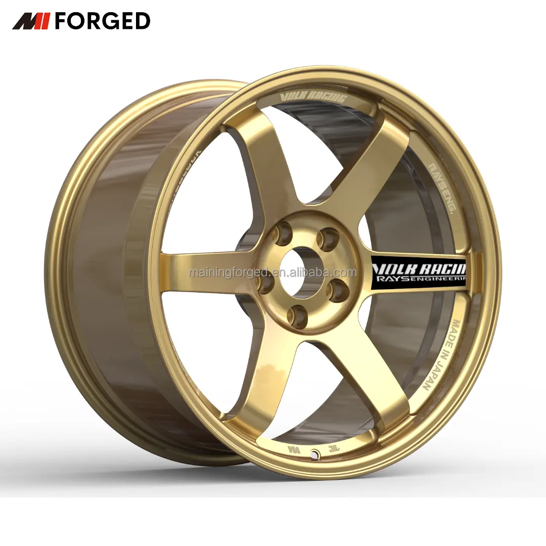 MN 2023 Offre Spéciale jantes forgées en or 5x120 5x114.3 18 pouces, réplique Volk Racing Te37 pour Tesla Model S JDM BMW E46 E90