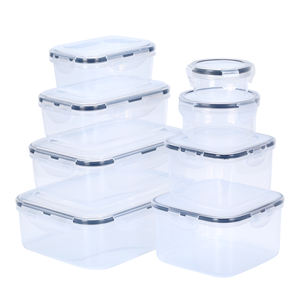 16 Piece Set BPA-Free High Quality Clear Plastic Sealed Food Storage Box Kitchen Organizer Meal Prep Container With <b>Lid</b> - Product Image 2