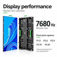 Écran LED de location intérieur P2.6, 3840Hz, taux de rafraîchissement élevé, panneau mural vidéo modulaire en aluminium moulé sous pression pour événements scéniques et concerts