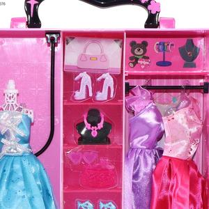Diseño Popular niños juego de simulación 11,5 pulgadas muñecas ropa <span class=keywords><strong>armario</strong></span> juguete conjunto moda muñeca accesorios <span class=keywords><strong>Juguetes</strong></span> - Product Image 2