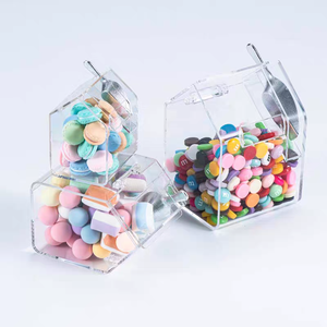 Contenitore per Caramelle in Acrilico di Grado Alimentare, Impilabile, con Paletta e Coperchio, per Bar del Caffè, Alimenti per Animali, Negozio di Caramelle - Product Image 4