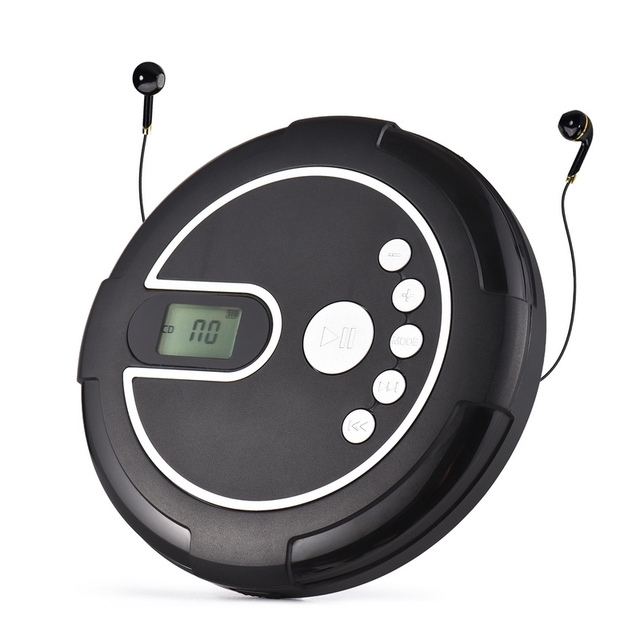 CD Player with Wired Headphones BT Portable Desktop CD Player with Speaker for Home Travel Car Rechargeable FM Radio
