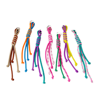 Offre Spéciale extérieur téléphone porte-clés à la main tressé en Nylon chaîne tissé corde coloré Polyester lanière téléphone sangle suspendu pantalon
