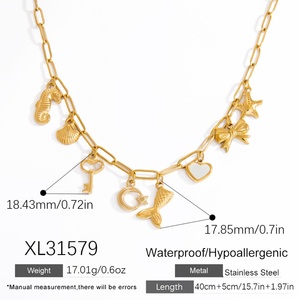 <b>Shell</b> Pearl Necklace Stainless Steel Plated 18k Gold Plated Stainless Steel Jewelry Ins Style Luxury <b>Light</b> Luxury Summer Women - Product Image 5