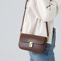 Tas Selempang Wanita Kulit Asli Desain Branded, Fashion Mewah Berkualitas Tinggi, Tas Selempang Kulit Sapi Wanita, Tas Bahu Wanita