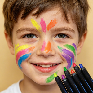 Trucco halloween 6 colori lavabili <span class=keywords><strong>per</strong></span> bambino twist uv bagliore al neon pennarelli scuri <span class=keywords><strong>per</strong></span> il corpo del viso - Product Image 5