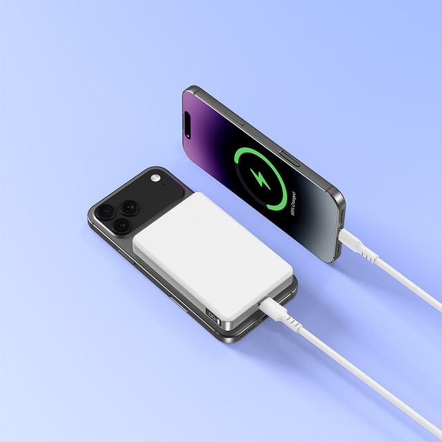 22-Certified Magnetic Aluminum Alloy Wireless Power Bank 25W Fast Charging Multi-Standard Type-C Battery-Level Display Portable