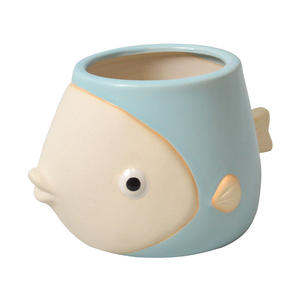 Home and Garden Decoration Accessory Planters and <strong>Pot</strong> Lovely Kissing <strong>Fish</strong> Ceramic Flower <strong>Pots</strong> - Product Image 4