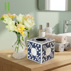 Hot Trend Mother of Pearl Caja de papel tisú Rectángulo Caja Titular MOP Hecho a mano Venta al por mayor Proveedor de Vietnam - Product Image 1