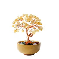 Honor of Crystal Fengshui Healing Elegante adorno de árbol de cristal Crystal Money Tree Lucky Tree para Decoración