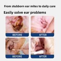 Obat Tetes Telinga Sekali Pakai untuk Tungau Telinga Infeksi Malassezia Anti-Gatal Pembersih Mendalam Penghilang Bau Penggunaan di Kamar Mandi 15mL untuk Anjing Kucing