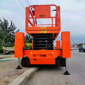 Elevador de plataforma para caminar completamente automático de 4-14 metros, coche de <span class=keywords><strong>escalada</strong></span> de tijera hidráulica eléctrica móvil - Product Image 3