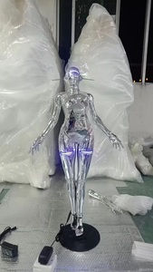 Estatua de Robot Sexy de fibra de vidrio para Club Bar decoración interior escultura de Robot de mujer desnuda Base de luz LED E27 para decoración de <span class=keywords><strong>Cine</strong></span> de dormitorio - Product Image 3