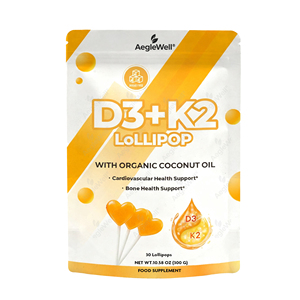 OEM Private Label Aegelwell Vegan <strong>Vitamin</strong> D3 K2 Lollipops Supplement - Product Image 1