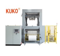Machine d'emballage automatique de palettes, équipement d'emballage de palettes en carton industriel, utilisation en logistique d'entrepôt