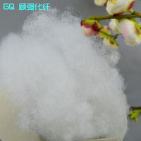 Fibre de polyester siliconée, douce, pour remplissage d'oreiller, vente en gros, 15d x 32mm