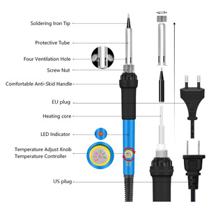 US/EU PLUG Hands <strong>Kit</strong> 60W Soldering Iron <strong>Kit</strong> <strong>Electric</strong> Soldering Iron Knife Desoldering Pump Soldering Iron Welding Tools - Product Image 2