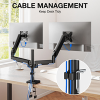Nouveau moniteur de tension artérielle numérique à double bras à ressort à gaz, support mural ou de bureau, construction en alliage d'aluminium et acier, charge maximale 10 kg