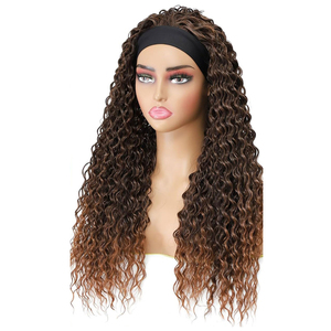 Vente en Gros Bandeaux et Perruques Synthétiques Tendance Onde Profonde Multiples Couleurs <span class=keywords><strong>Cheveux</strong></span> Résistants à la Chaleur Tresses Style Onde Aquatique - Product Image 3