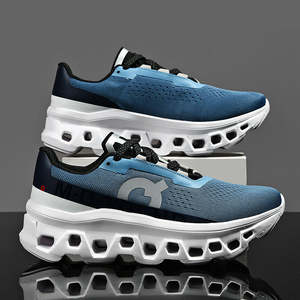 Chaussures de course sur route pour hommes, chaussures minimalistes, tige en PVC, tissu extensible pour maille, sport basse, léger, tendance de la mode - Product Image 1