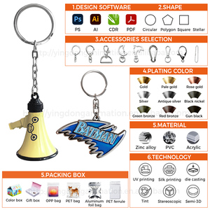 Llavero Personalizado en Forma de Cuerno de Metal 3D con Logotipo Grabado, Soporte en Blanco para Regalo, Llaveros para Amantes de los Modelos, Llaveros de Acero Inoxidable - Product Image 4