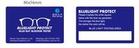 Bloque de luz azul, probador de tarjetas de prueba azul para juegos, gafas de ordenador, lentes, KITS de prueba de bloqueo de luz azul