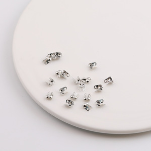 Cadena de cuentas redondas de acero inoxidable con doble orificio y cierre lateral de doble orejeta, estilo sencillo, chapada, accesorios de joyería DIY - Product Image 2