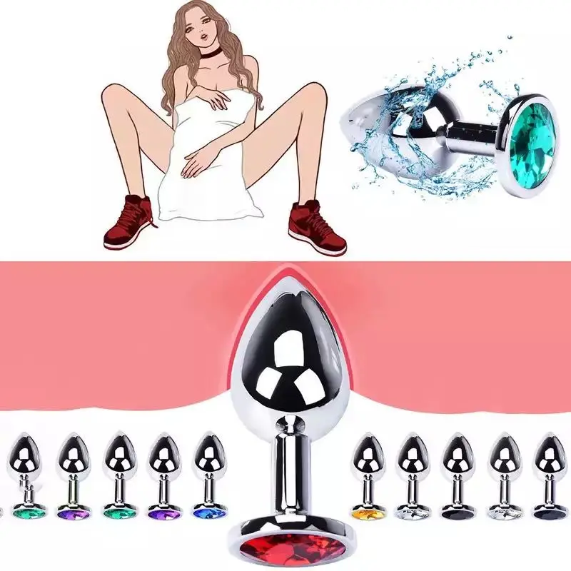 Yeni porno oyuncaklar paslanmaz çelik Metal mücevher kablosuz Butt Anal Plug erotik G noktası stimülatörü yetişkin seksi ürün