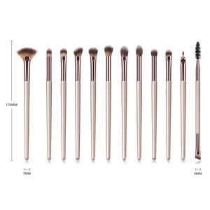 DailyQueen Juego de brochas de ojos con purpurina para sombra de ojos, 12 piezas con champán, <span class=keywords><strong>James</strong></span> <span class=keywords><strong>Charles</strong></span> para usar lápiz de cejas - Product Image 6