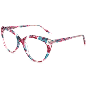 Cao Cấp <span class=keywords><strong>Ladies</strong></span> Acetate Cat Eye Kính Mắt Khung Phụ Nữ Vintage Quang Khung Cổ Điển Eyewear Nhiều Màu Cảnh Tượng Khung - Product Image 3