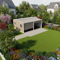 Abri de jardin/garage préfabriqué sur mesure pour entrepôt extérieur/atelier, avec porte à roulettes