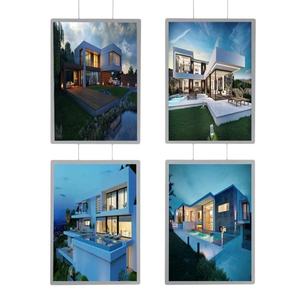 Boîte lumineuse publicitaire en acrylique haute luminosité, murale, à LED, pour agence immobilière, panneau d'affichage pour showroom immo - Product Image 4