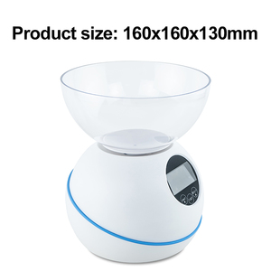 Báscula electrónica de cocina, balanza de cocina de diseño redondo con cuenco digital inteligente, 5kg - Product Image 3