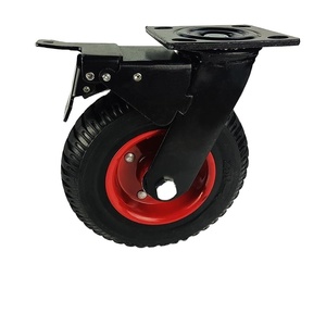 Hoch leistungs gummi Voll stahl Core Caster 5 6 8 Zoll drehbare Trolley Wheels Hochwertige Industrie rollen - Product Image 3
