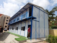 TOPPRE Kits de maisons préfabriquées détachables à assemblage rapide Dortoir de camp de travail modulaire préfabriqué à deux étages pour le personnel temporaire K House