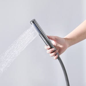 Robinet de <span class=keywords><strong>baignoire</strong></span> sur pied en laiton brossé doré de luxe avec douchette à main fine - Product Image 5