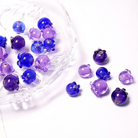 Abalorios de vidrio de arándanos hechos a mano, colgantes de imitación de frutas, fresa, accesorios de joyería para pulseras DIY
