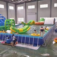 Parc aquatique gonflable géant en PVC et aire de jeux aquatique pour usage domestique, scolaire et commercial en extérieur